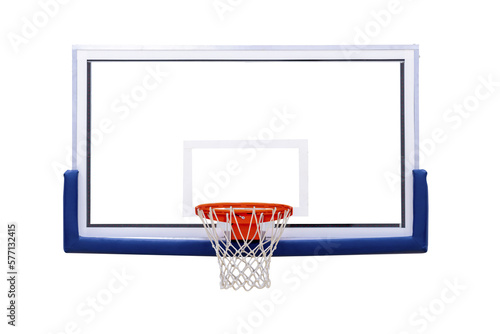 New professional basketball hoop cage, isolated large backboard closeup. Horizontal sport theme poster, greeting cards, headers, website and app