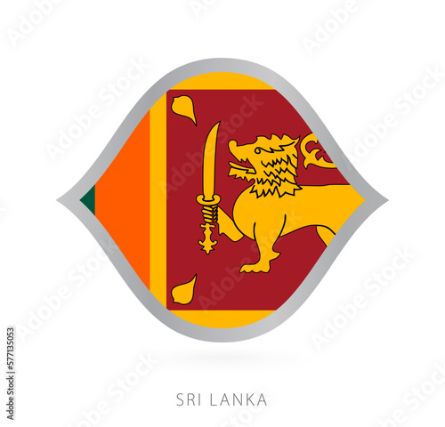 Sri Lanka national team flag in style for international basketball competitions. photo