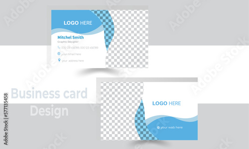 Modern clean Profession business caed template. Flat Design abstract vector busiess care for business and personal use
