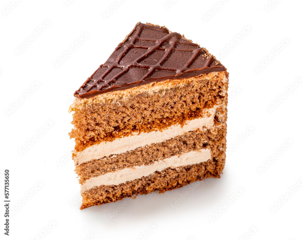Chocolate cake. Fresh delicious dessert on white isolated background with shadow. Chocolate cake. Fresh delicious dessert on white isolated background with shadow.