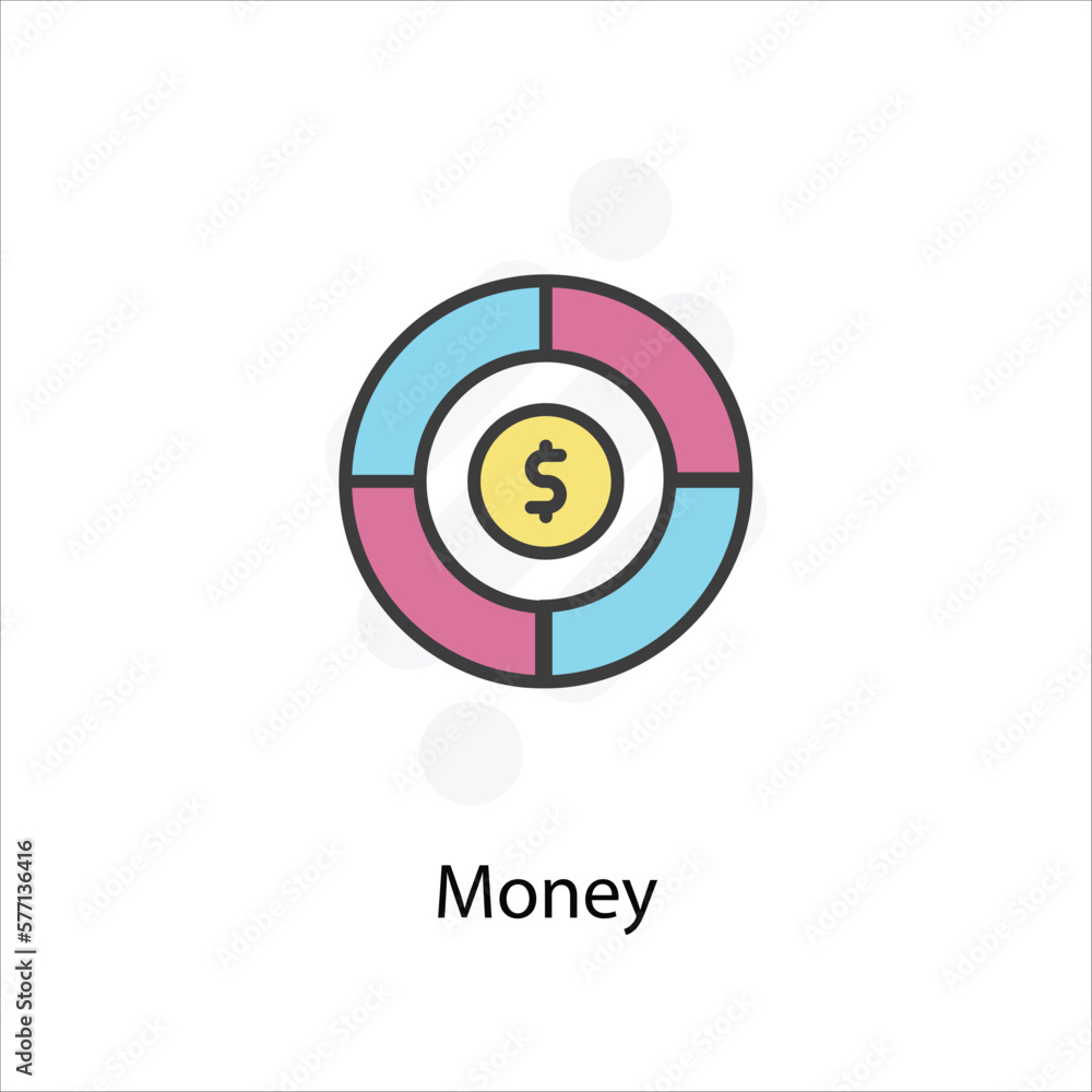 Money icon vector stock Money icon vector stock
