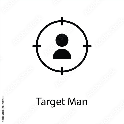 Target Man icon vector stock