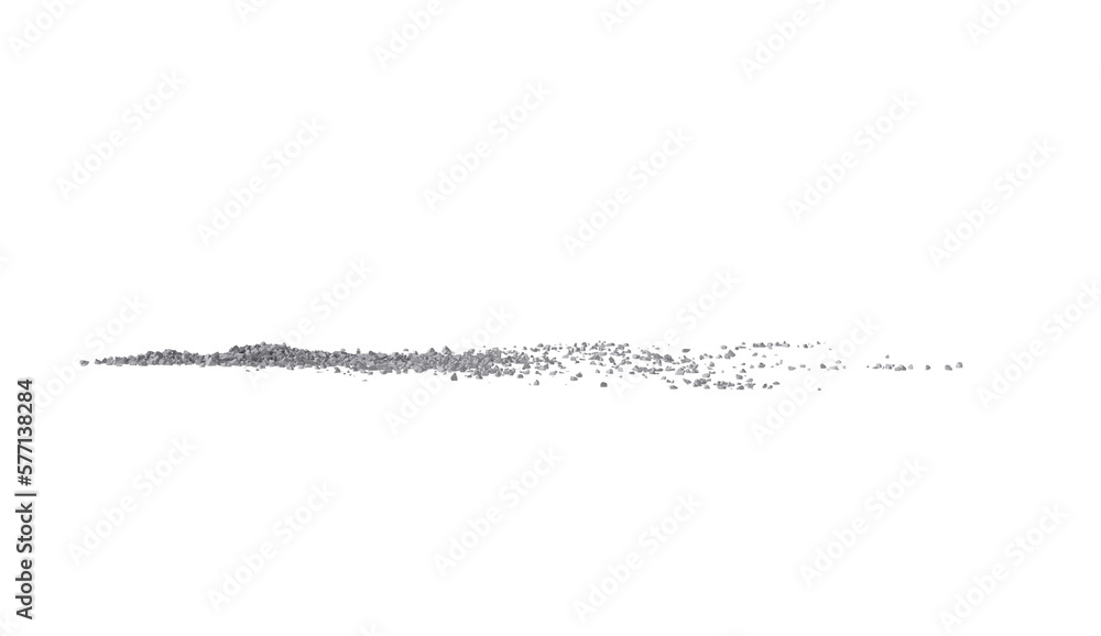 Concrete rock debris isolated transparent background 3d rendering Concrete rock debris isolated transparent background 3d rendering