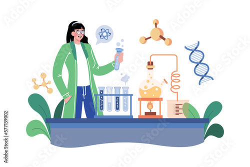 Consulting with a lab assistant for medical tests