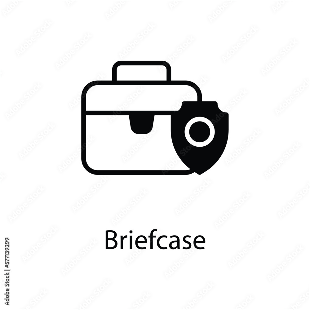Briefcase icon vector stock Briefcase icon vector stock