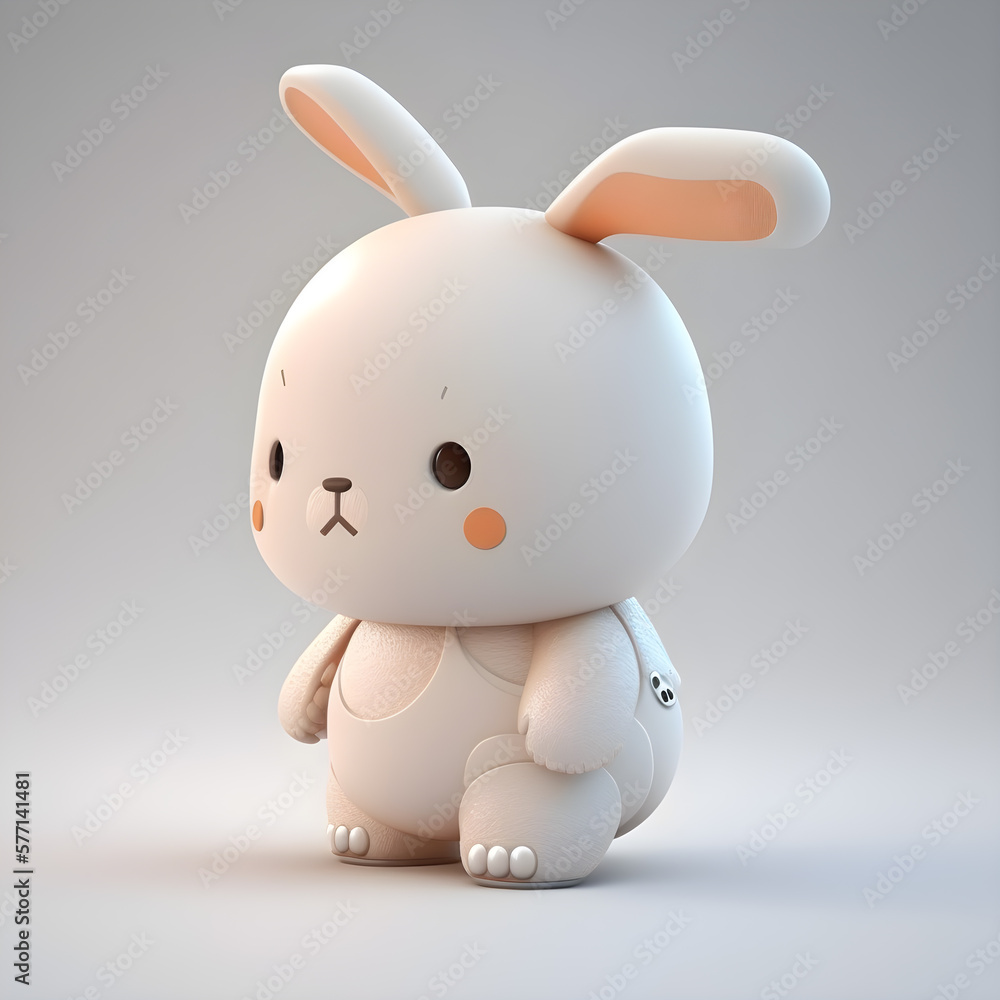 Cute rabbit character design generative ai Cute rabbit character design generative ai