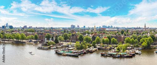 Canvas Print Panoramic view of Amsterdam