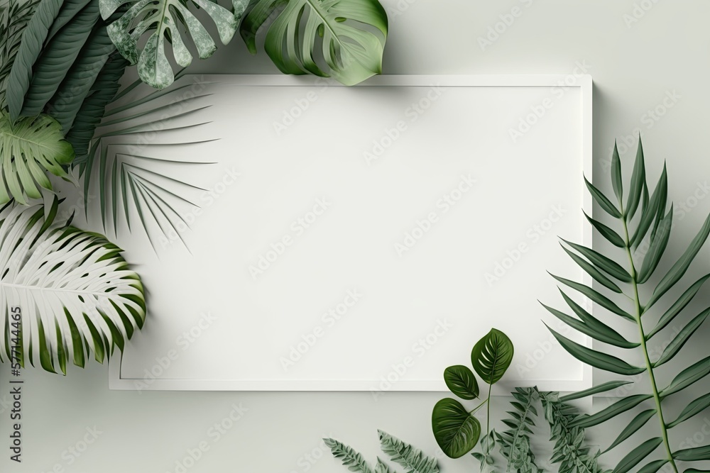 Sustainable plant backdrop for a stylish and trendy card