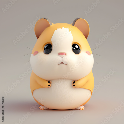 Cute hamster character design generative ai © Artistic