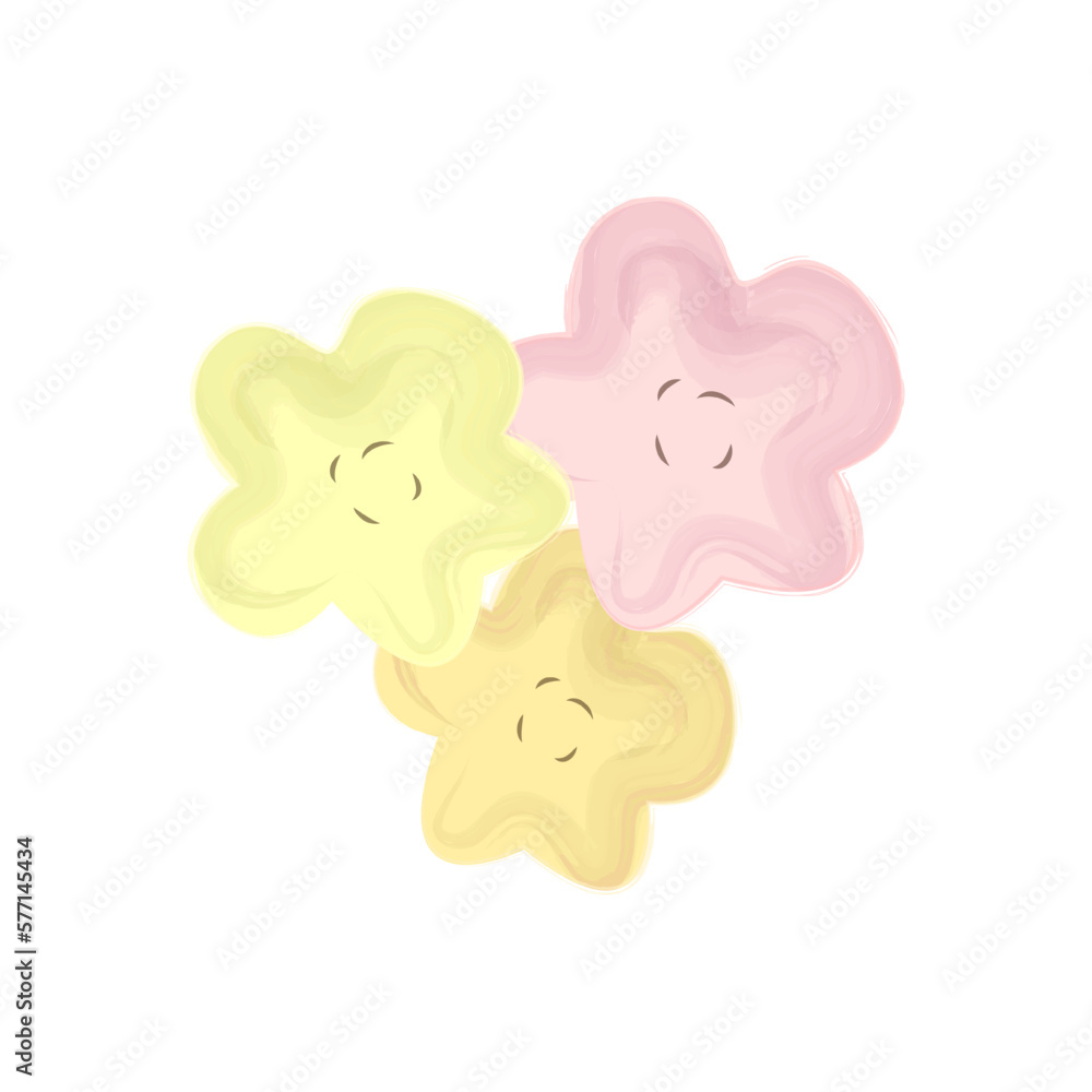 Spring vector flowers, illustration. Yellow, orange, pink flowers. Spring vector flowers, illustration. Yellow, orange, pink flowers.