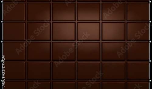  a chocolate background with a grid pattern in the middle of the screen and a black border around the edges of the grid, with a black border at the top of the grid. generative ai