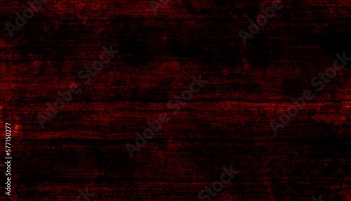 Fotografia Dirty dark horror red wooden surface with mystery scratched grey messy dark parts