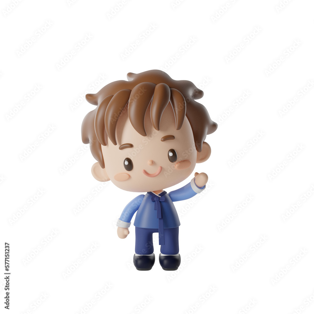 Hanbok Man 3D Illustration-4