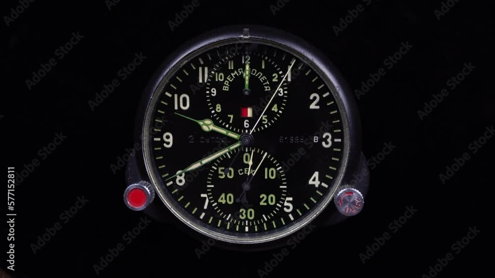 Watch Aviation Aircraft Chronograph Close-up. Watch Aviation Aircraft Chronograph Close-up.