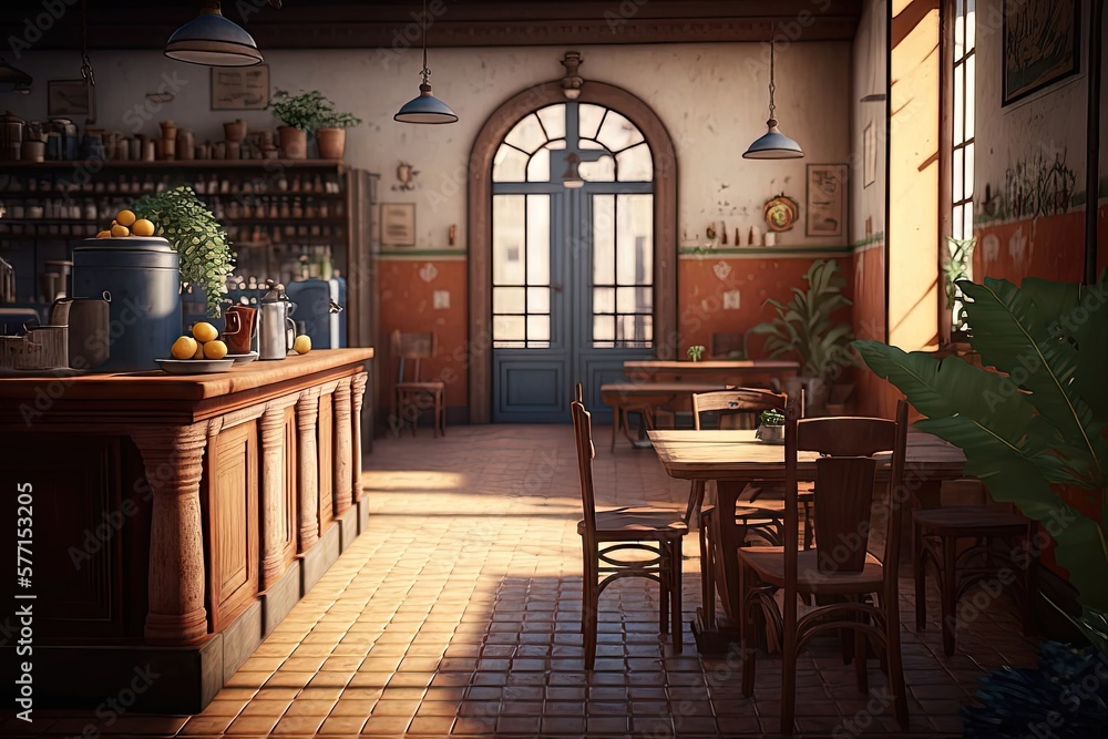 Old Style Coffee Shop / Coffee House / Cafe 4. Generative AI Old Style Coffee Shop / Coffee House / Cafe 4. Generative AI