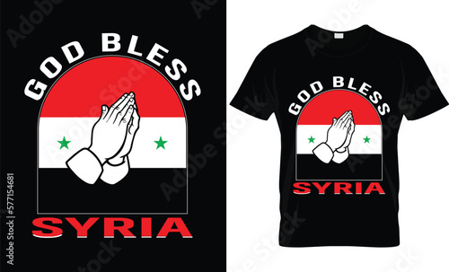 God bless Syria t shirt design