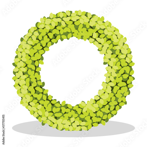 Green bush icon. Vector illustration.	