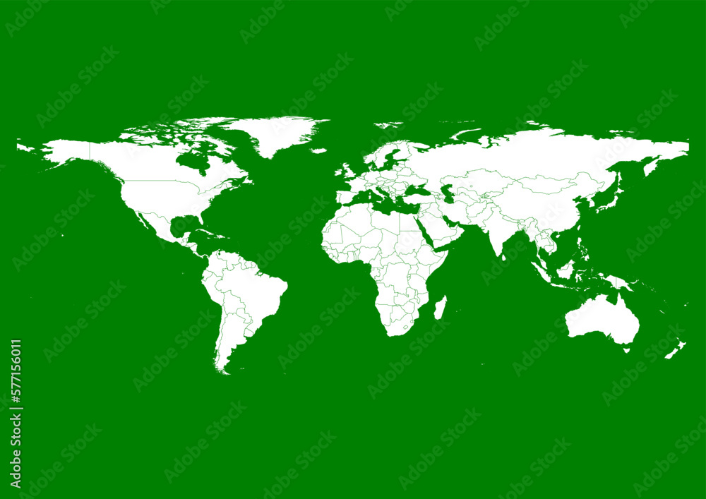Vector world map - with Ao (English) color borders on background in Ao (English) color. Download now in eps format vector or jpg image.