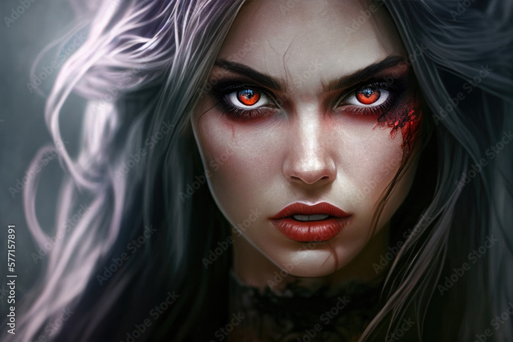 Fototapeta premium a beautiful vampire woman