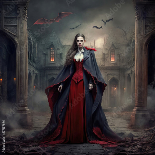 a beautiful vampire woman