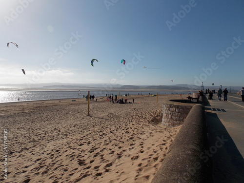 Kitesurfing at the beach