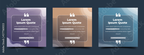 Quote social media post template design