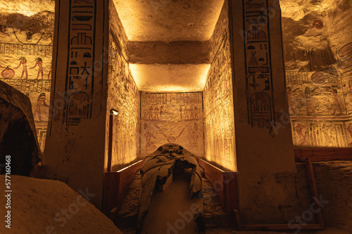 Canvastavla Tomb of Ramses IV in Valley of the Kings, Egypt
