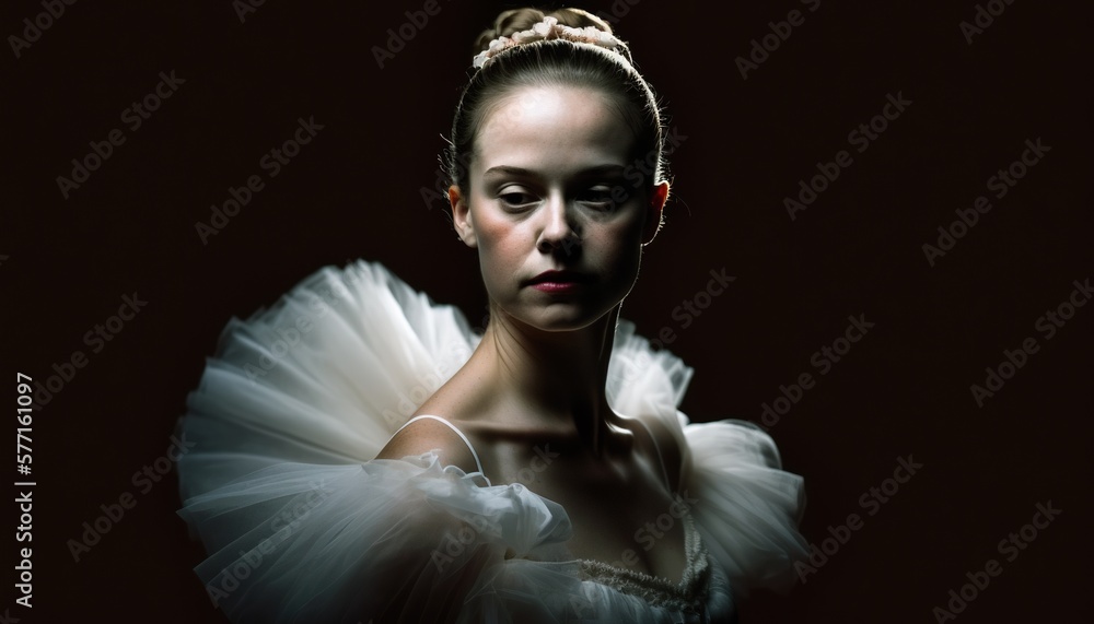 portrait of a ballerina woman AI generative