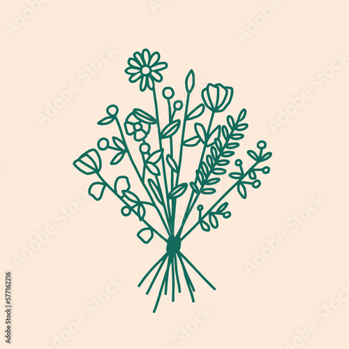 Bouquet de fleurs, vegetal, vecteur, illustration, illustratif, petales, marguerite, feuilles, plantes , vectoriel 