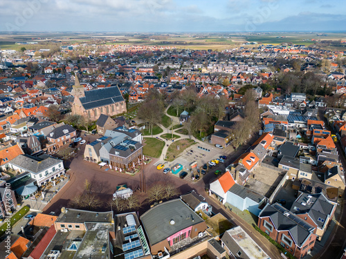 Принти на полотні City centre of Den Burg on the Dutch island of Texel