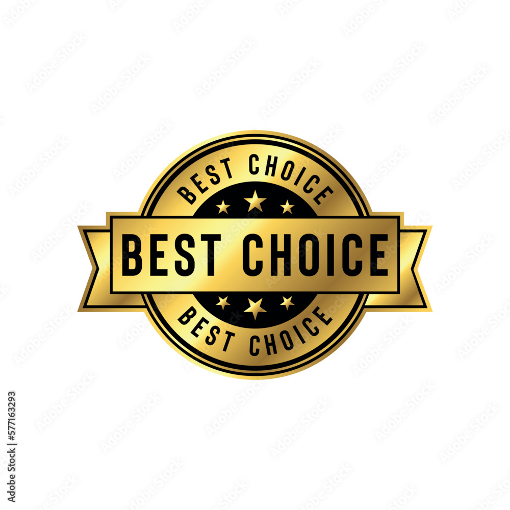 Best Choice Golden Stamp Seal Vector Template Best Choice Golden Stamp Seal Vector Template