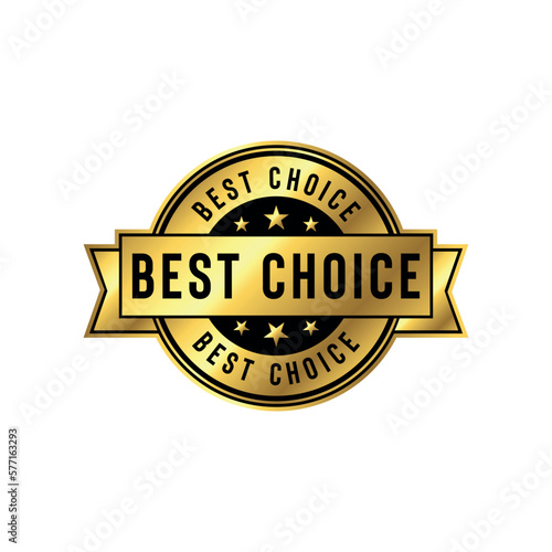 Best Choice Golden Stamp Seal Vector Template