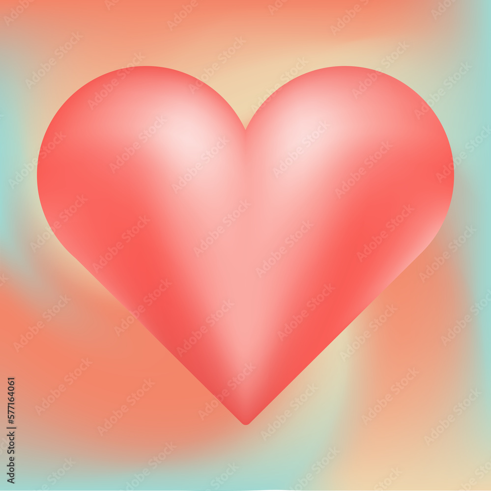 Valentine's Day Square Banner Design. Love Concept