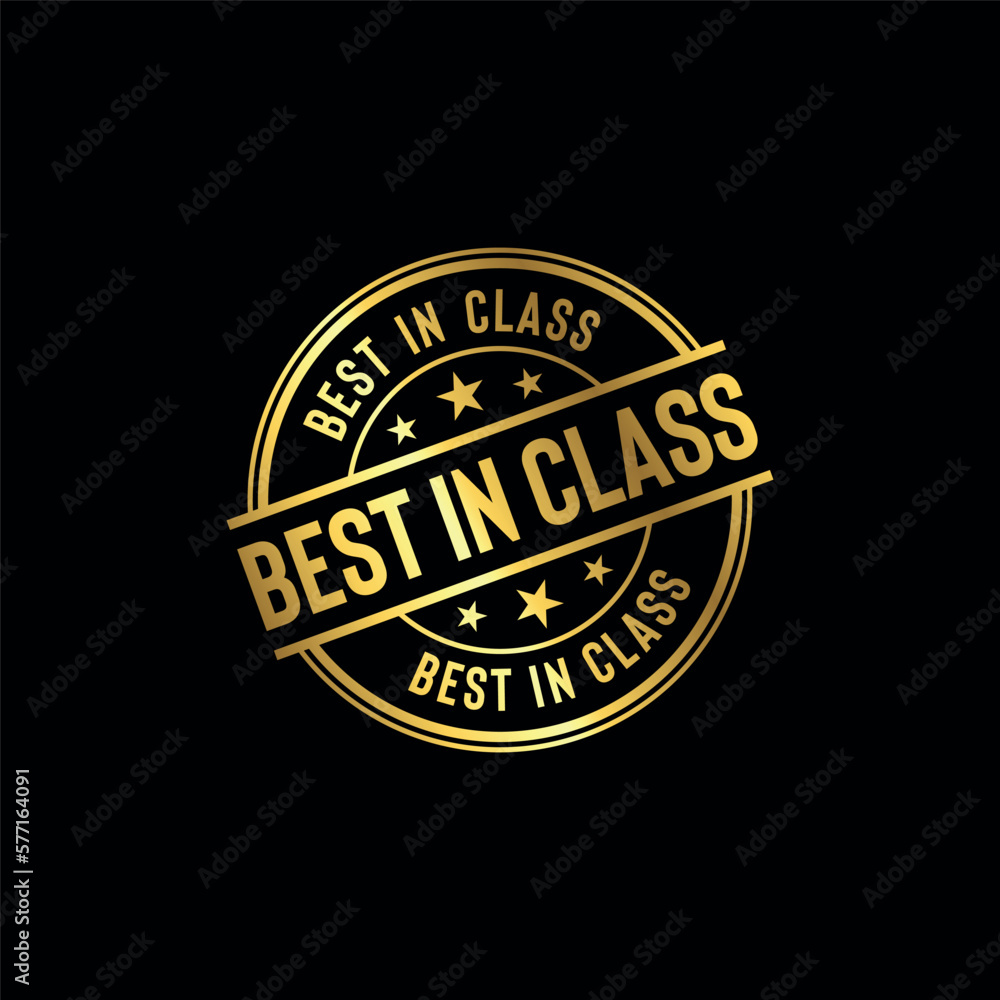 Best in Class Golden Stamp Seal Vector Template Best in Class Golden Stamp Seal Vector Template
