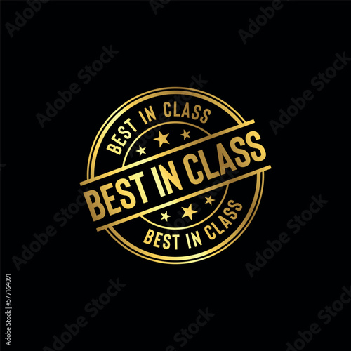 Best in Class Golden Stamp Seal Vector Template