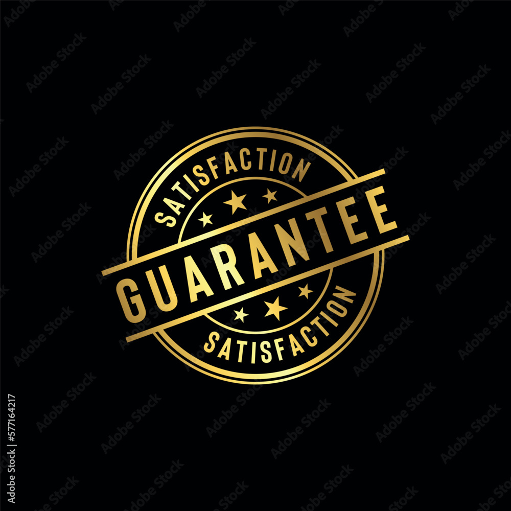 Fototapeta premium Guarantee Golden Stamp Seal Vector Template