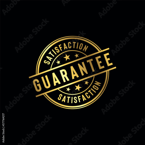 Guarantee Golden Stamp Seal Vector Template