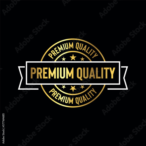 Premium Quality Golden Stamp Seal Vector Template