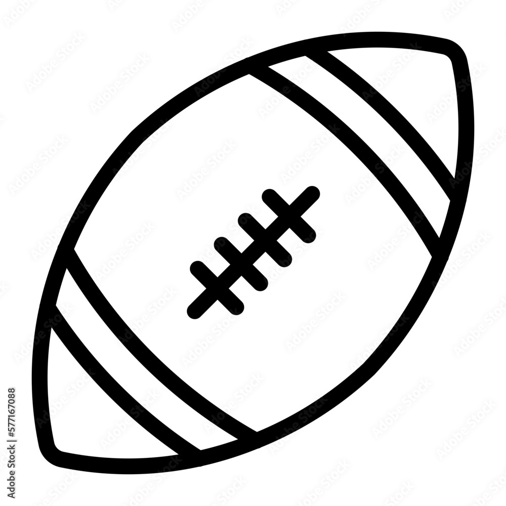 rugby ball line icon rugby ball line icon