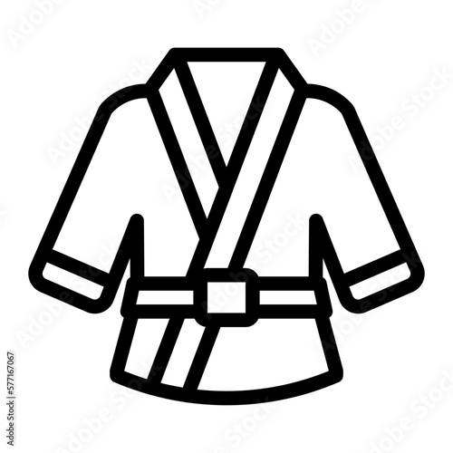 karate line icon