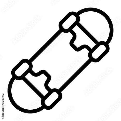 skateboard line icon