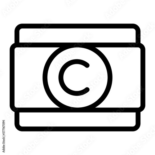 captain armband line icon