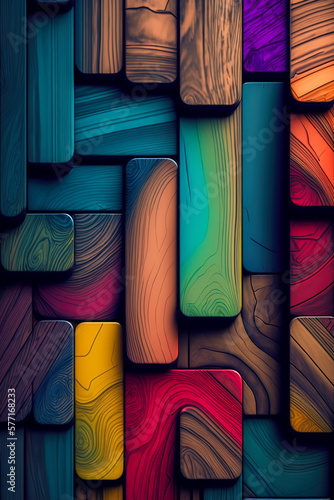 abstract colorful background with geometric pattern, generative ai
