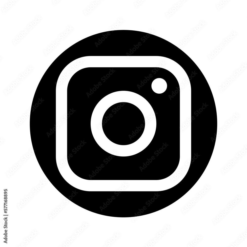 Instagram logo. Insta Realistic social media icon logotype on a ...