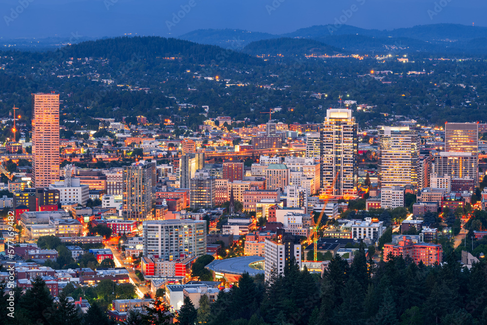 Portland, Oregon, USA Skyline at Twilight