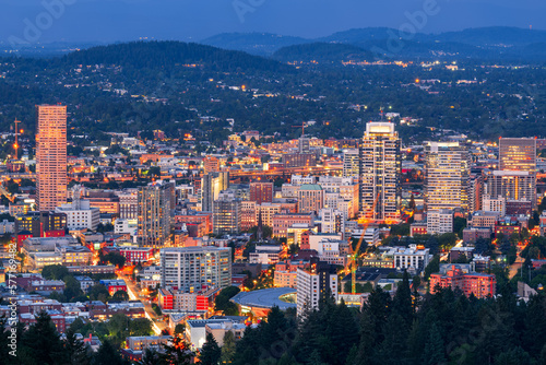 Portland, Oregon, USA Skyline at Twilight