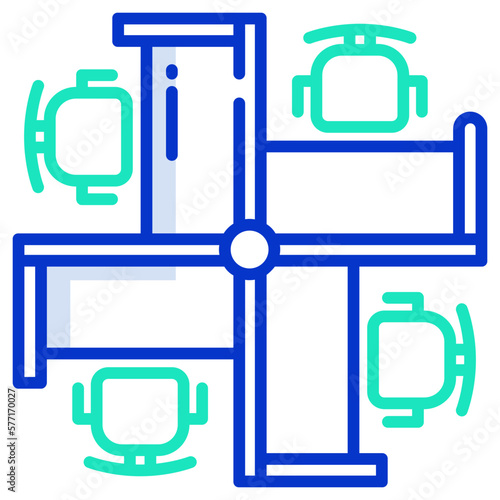 Office cubicle icon