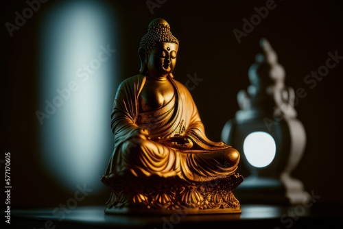 buddha statue with beautiful background Generative AI Art Illustratio