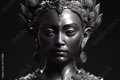 close up of buddha statue Generative AI Art Illustration