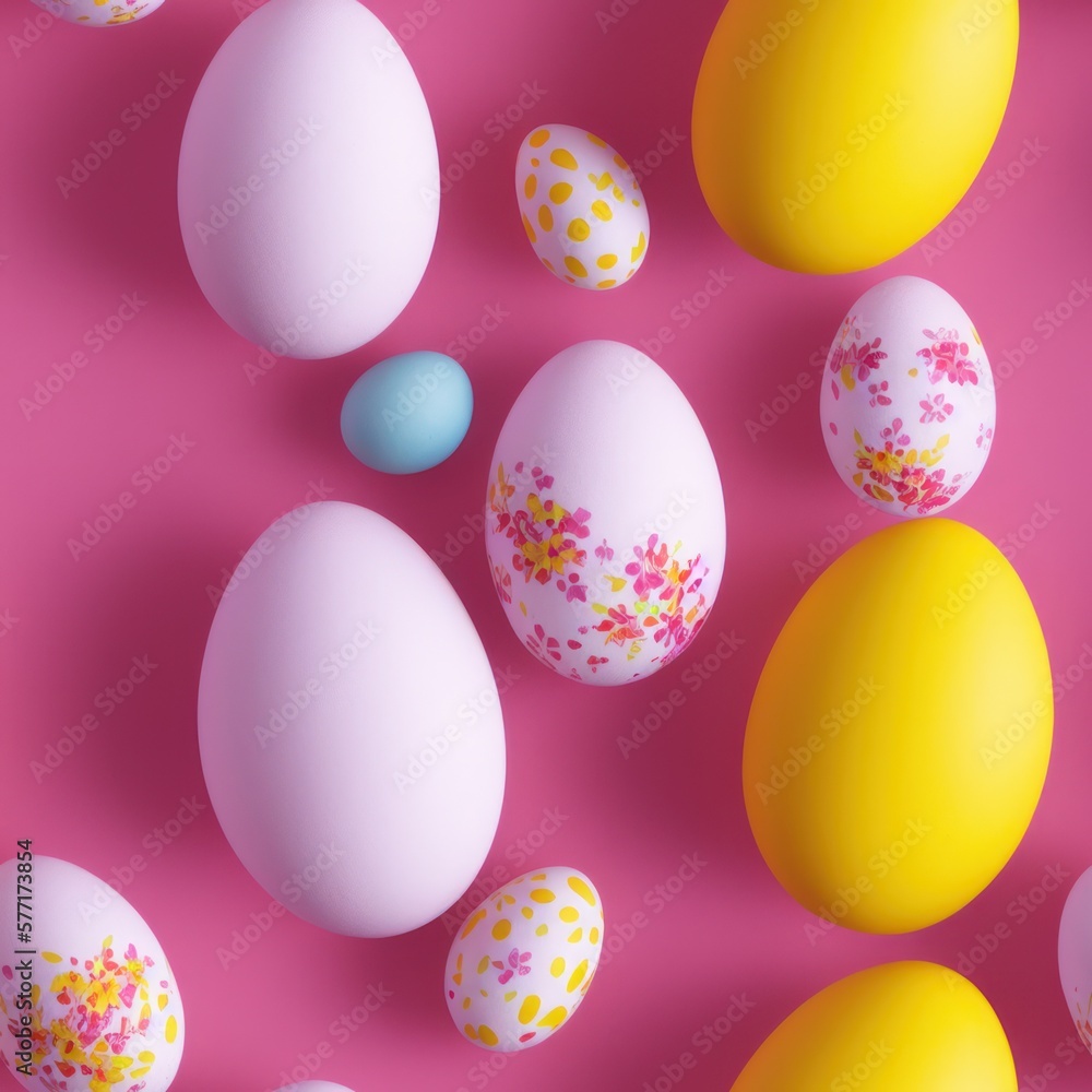 Easter eggs background in pale colors, generative ai Easter eggs background in pale colors, generative ai